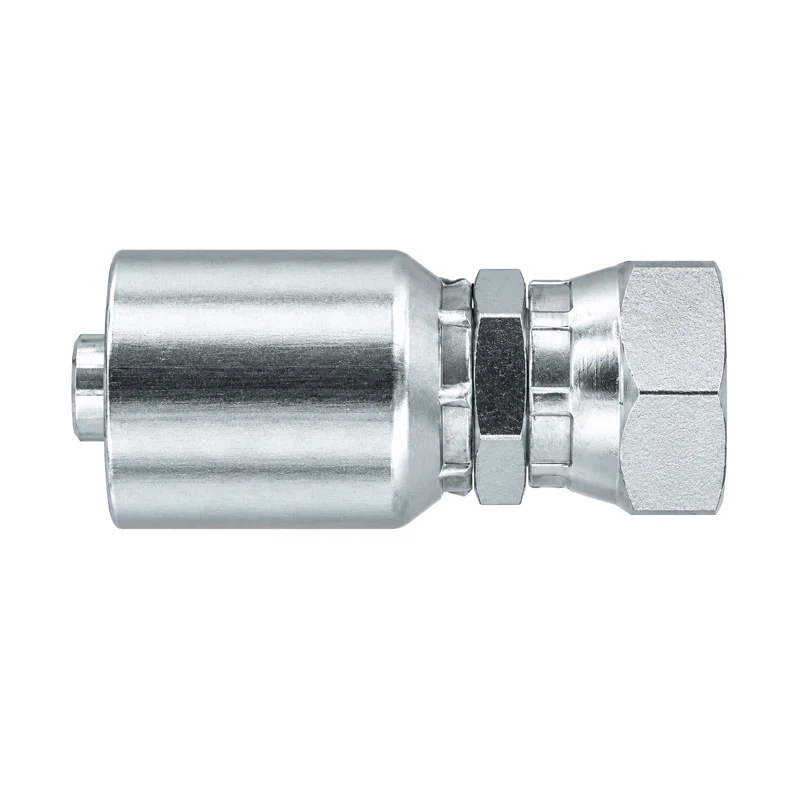 Representative view of SAE 45° Flare Female Swivel 0° Straight Bite-the-Wire Hose End
