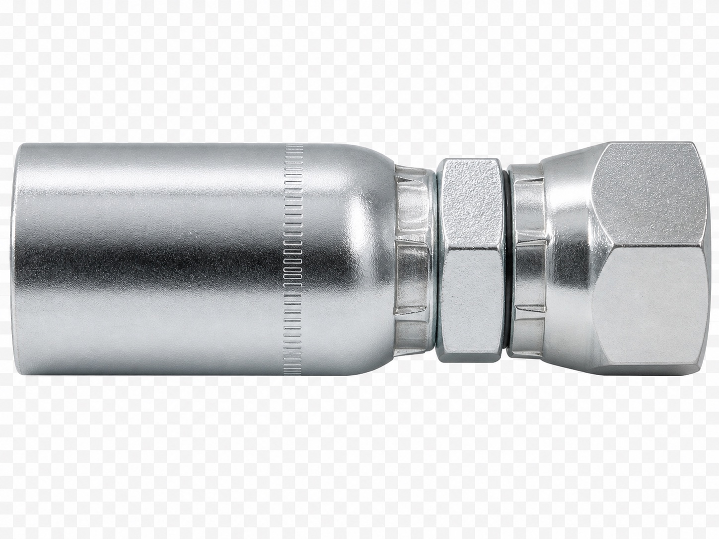 Representative view of NPSM Female Swivel 0° Straight Bite-the-Wire Hose End